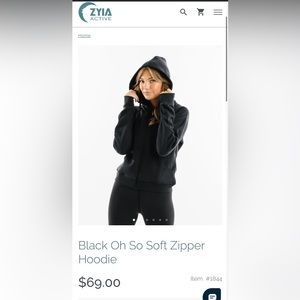 ZYIA Black Oh So Soft Hoodie